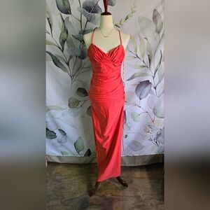 JULES & CLEO | Glitter Jersey Empire Waist Sheath Dress in Rio sz 4